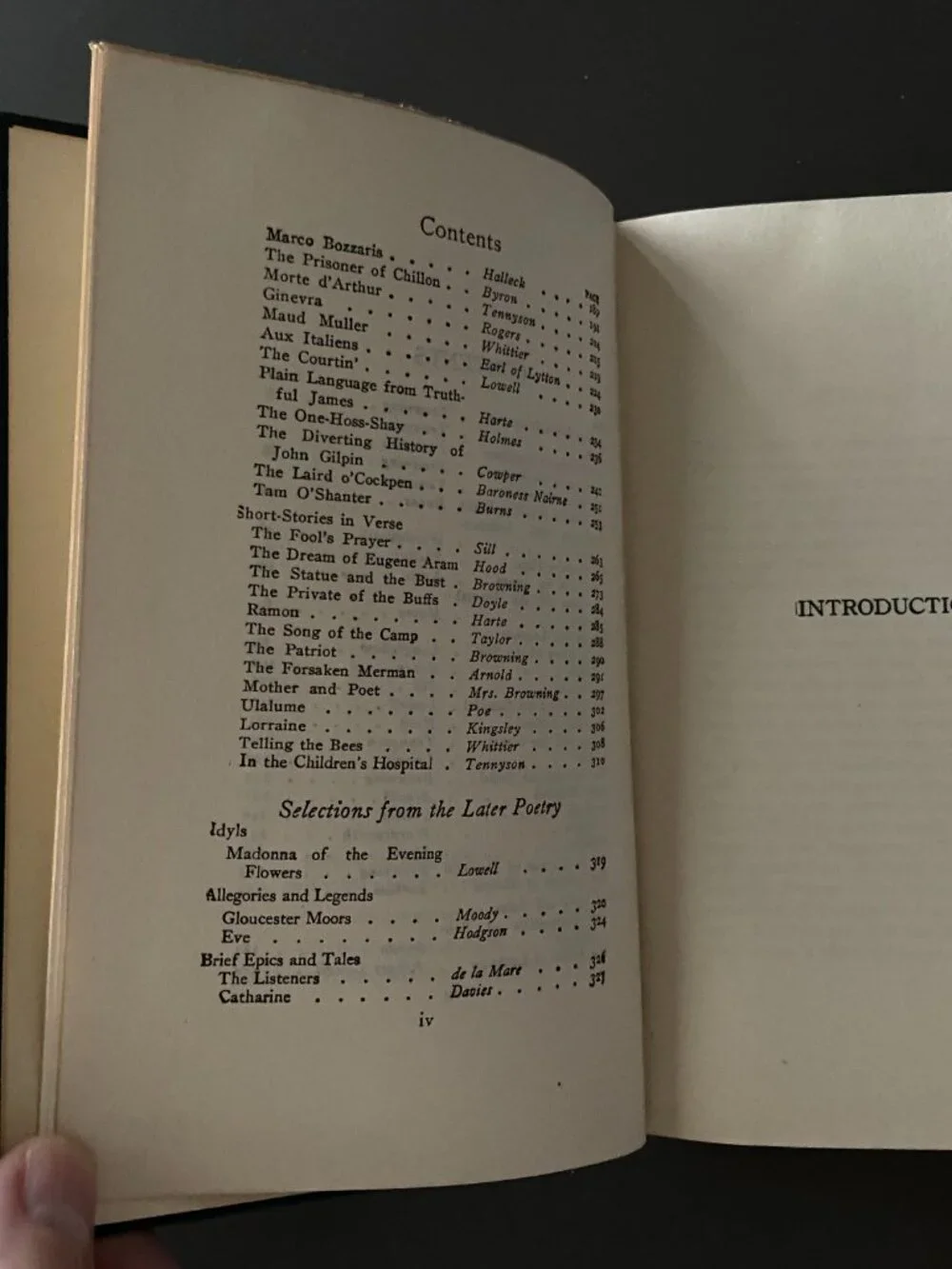 1926 Poetry Anthology, Hardcover, Browning, Keats, Tennyson Verse Book